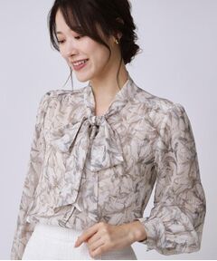 COUP DE CHANCE / クードシャンス シャツ・ブラウス | 【手洗い可／日本製】花柄ボウタイブラウス