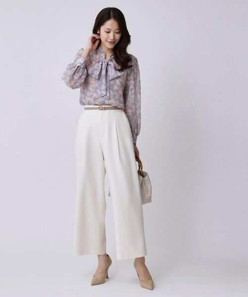 COUP DE CHANCE / クードシャンス シャツ・ブラウス | 【手洗い可／日本製】花柄ボウタイブラウス | 詳細10