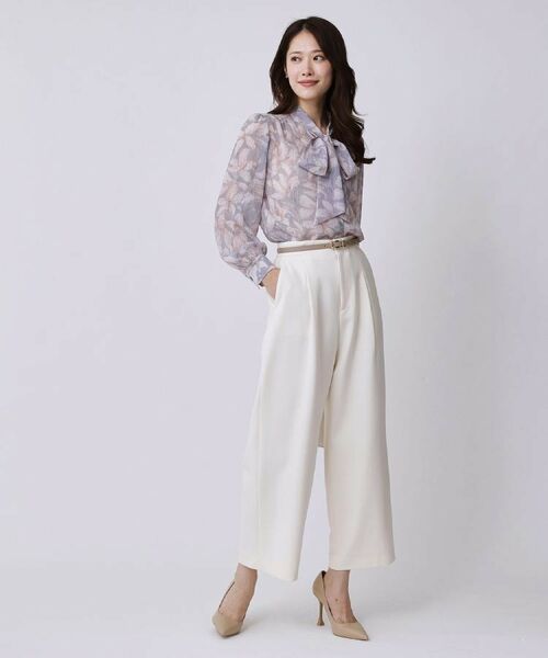 COUP DE CHANCE / クードシャンス シャツ・ブラウス | 【手洗い可／日本製】花柄ボウタイブラウス | 詳細11