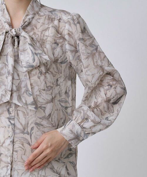 COUP DE CHANCE / クードシャンス シャツ・ブラウス | 【手洗い可／日本製】花柄ボウタイブラウス | 詳細17