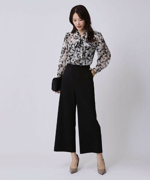 COUP DE CHANCE / クードシャンス シャツ・ブラウス | 【手洗い可／日本製】花柄ボウタイブラウス | 詳細3