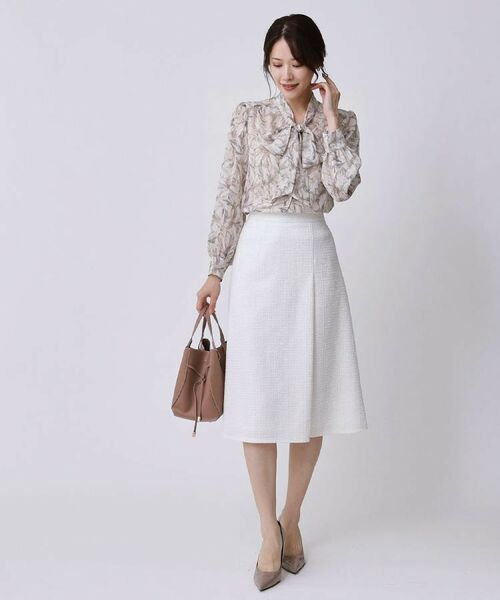 COUP DE CHANCE / クードシャンス シャツ・ブラウス | 【手洗い可／日本製】花柄ボウタイブラウス | 詳細7