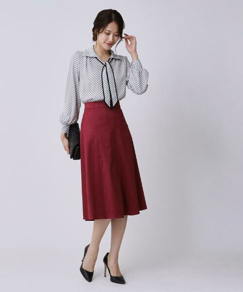 COUP DE CHANCE / クードシャンス シャツ・ブラウス | 【手洗い可/ボウタイ取外し可】配色パイピングボウブラウス | 詳細11