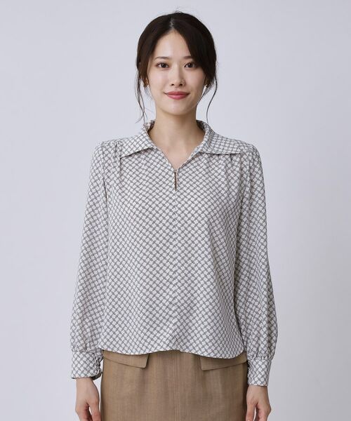 COUP DE CHANCE / クードシャンス シャツ・ブラウス | 【手洗い可/ボウタイ取外し可】配色パイピングボウブラウス | 詳細20