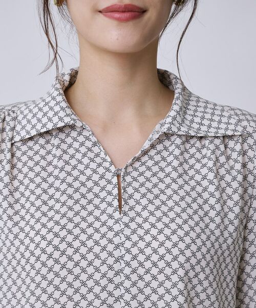 COUP DE CHANCE / クードシャンス シャツ・ブラウス | 【手洗い可/ボウタイ取外し可】配色パイピングボウブラウス | 詳細22