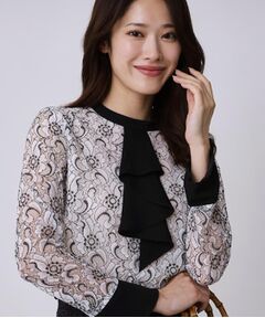 COUP DE CHANCE / クードシャンス シャツ・ブラウス | 【日本製】フラワーレースブラウス