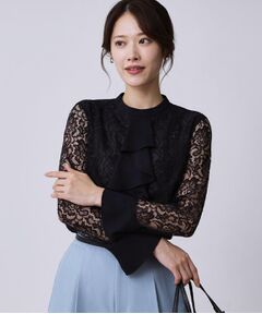 COUP DE CHANCE / クードシャンス シャツ・ブラウス | 【日本製】フラワーレースブラウス