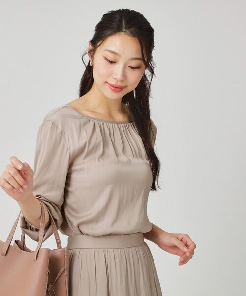 COUP DE CHANCE / クードシャンス シャツ・ブラウス | 【手洗い可／セットアップ可】エアリーなギャザーブラウス | 詳細5