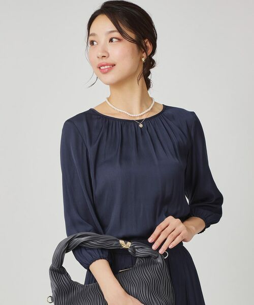 COUP DE CHANCE / クードシャンス シャツ・ブラウス | 【手洗い可／セットアップ可】エアリーなギャザーブラウス | 詳細9