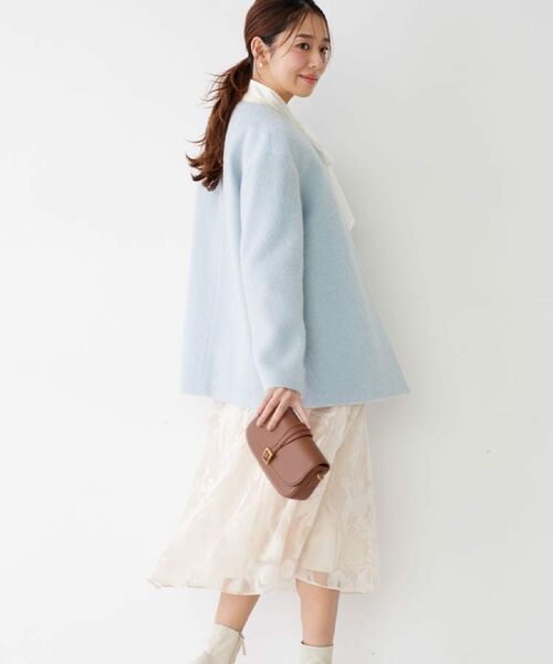 COUP DE CHANCE / クードシャンス その他アウター | 【日本製／モヘヤ混／ヒップ丈】ノーカラーコート | 詳細15