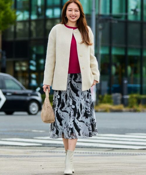 COUP DE CHANCE / クードシャンス その他アウター | 【日本製／モヘヤ混／ヒップ丈】ノーカラーコート | 詳細20