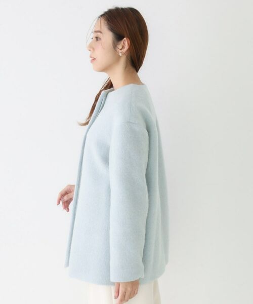 COUP DE CHANCE / クードシャンス その他アウター | 【日本製／モヘヤ混／ヒップ丈】ノーカラーコート | 詳細24