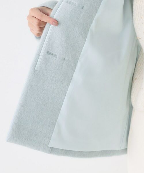 COUP DE CHANCE / クードシャンス その他アウター | 【日本製／モヘヤ混／ヒップ丈】ノーカラーコート | 詳細30