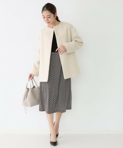 COUP DE CHANCE / クードシャンス その他アウター | 【日本製／モヘヤ混／ヒップ丈】ノーカラーコート | 詳細6