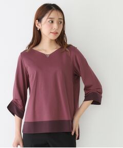 COUP DE CHANCE / クードシャンス カットソー | 【手洗い可／日本製】異素材ドッキングのカットソー