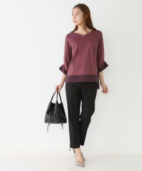 COUP DE CHANCE / クードシャンス カットソー | 【手洗い可／日本製】異素材ドッキングのカットソー | 詳細2