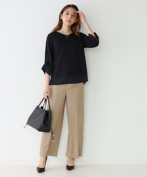 COUP DE CHANCE / クードシャンス カットソー | 【手洗い可／日本製】異素材ドッキングのカットソー | 詳細6