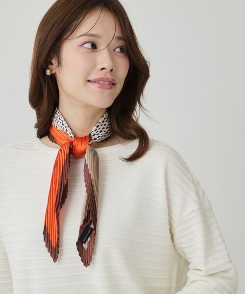 COUP DE CHANCE / クードシャンス バンダナ・スカーフ | ミモード・ミニプリーツ／幾何学柄／ミニスカーフ | 詳細3