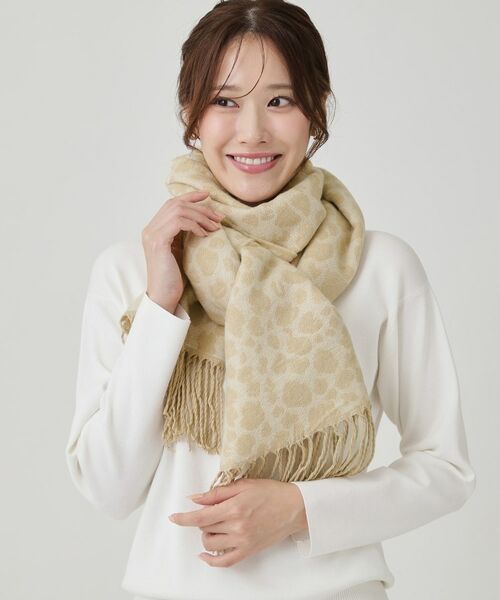 COUP DE CHANCE / クードシャンス マフラー・ショール・スヌード・ストール | レオパード柄ストール／フリンジストール | 詳細5