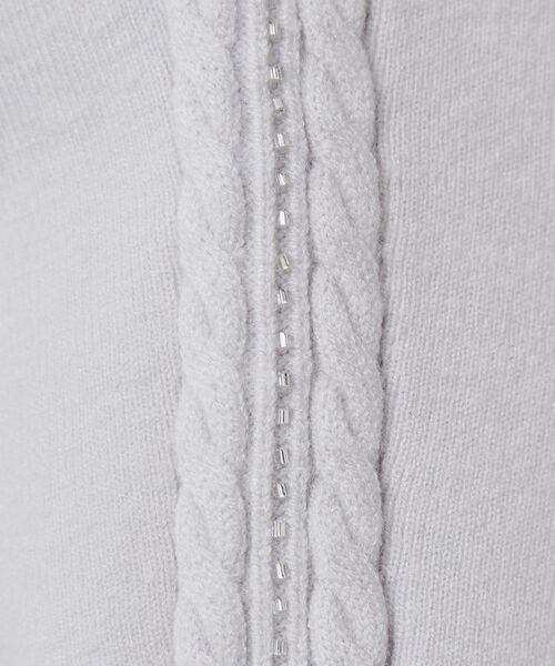 COUP DE CHANCE / クードシャンス ニット・セーター | 【手洗い可】ケーブルとビーズの袖デザインニットトップス | 詳細10