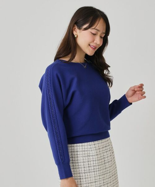 COUP DE CHANCE / クードシャンス ニット・セーター | 【手洗い可】ケーブルとビーズの袖デザインニットトップス | 詳細20