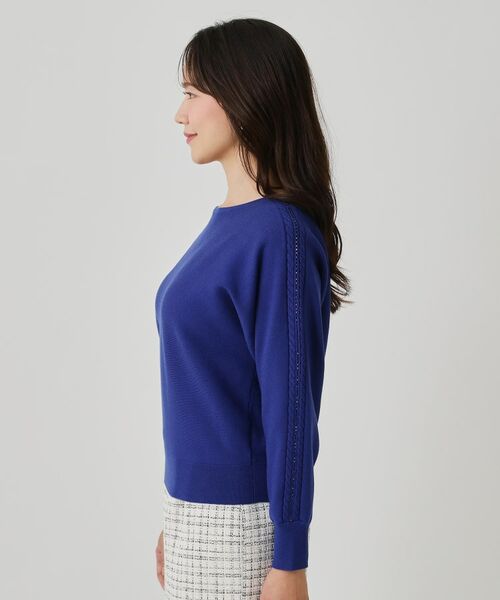 COUP DE CHANCE / クードシャンス ニット・セーター | 【手洗い可】ケーブルとビーズの袖デザインニットトップス | 詳細25