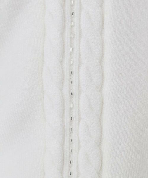 COUP DE CHANCE / クードシャンス ニット・セーター | 【手洗い可】ケーブルとビーズの袖デザインニットトップス | 詳細6