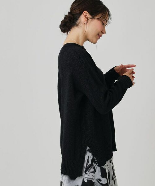 COUP DE CHANCE / クードシャンス ニット・セーター | 【手洗い可/日本製】ヒップ丈ニットトップス(ブラック(019))