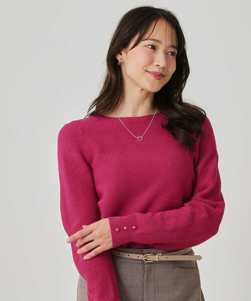 COUP DE CHANCE / クードシャンス ニット・セーター | 【手洗い可／日本製／ホールガーメント】ラメ混ドルマンニットトップス | 詳細17