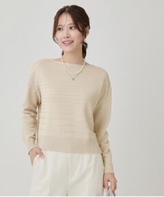 COUP DE CHANCE / クードシャンス ニット・セーター | 【手洗い可／日本製】地柄ボーダーのニットトップス