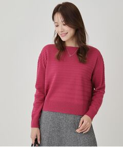 COUP DE CHANCE / クードシャンス ニット・セーター | 【手洗い可／日本製】地柄ボーダーのニットトップス