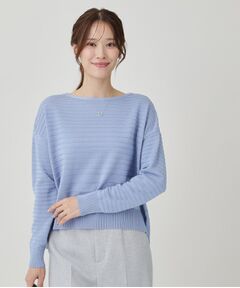 COUP DE CHANCE / クードシャンス ニット・セーター | 【手洗い可／日本製】地柄ボーダーのニットトップス