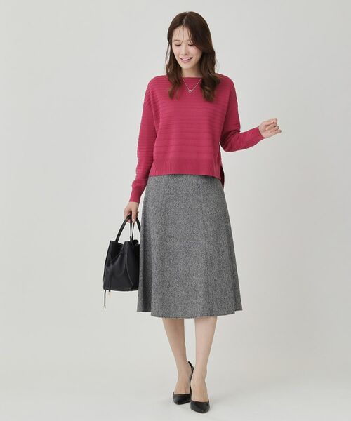 COUP DE CHANCE / クードシャンス ニット・セーター | 【手洗い可／日本製】地柄ボーダーのニットトップス | 詳細14