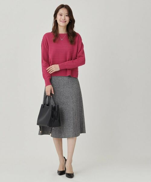 COUP DE CHANCE / クードシャンス ニット・セーター | 【手洗い可／日本製】地柄ボーダーのニットトップス | 詳細15