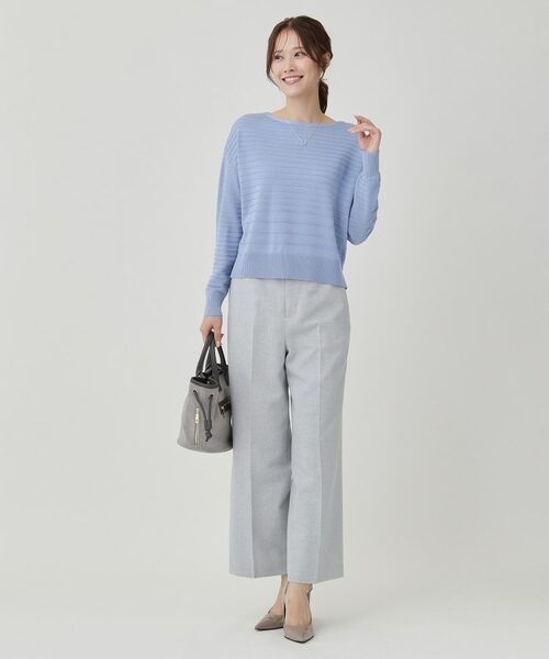 COUP DE CHANCE / クードシャンス ニット・セーター | 【手洗い可／日本製】地柄ボーダーのニットトップス | 詳細19