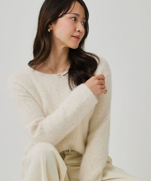 COUP DE CHANCE / クードシャンス ニット・セーター | 【フォックス混/軽い着心地】ショート丈ニットトップス | 詳細1