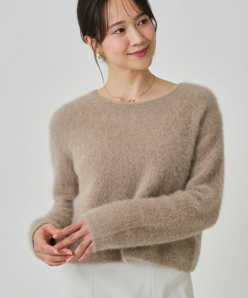 COUP DE CHANCE / クードシャンス ニット・セーター | 【フォックス混/軽い着心地】ショート丈ニットトップス | 詳細13