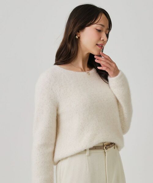 COUP DE CHANCE / クードシャンス ニット・セーター | 【フォックス混/軽い着心地】ショート丈ニットトップス | 詳細2