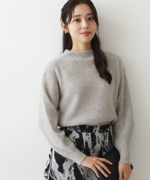 COUP DE CHANCE/クードシャンス 【ヘアリー感/軽い】モックネックのニットトップス ライトグレー(011) 38(M) COUP DE CHANCE/クードシャンス 【ヘアリー感/軽い】モックネックのニットトップス ライトグレー(011) 38(M)