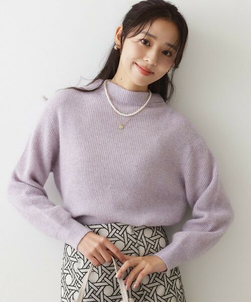 COUP DE CHANCE/クードシャンス 【ヘアリー感/軽い】モックネックのニットトップス ラベンダー(080) 38(M) COUP DE CHANCE/クードシャンス 【ヘアリー感/軽い】モックネックのニットトップス ラベンダー(080) 38(M)