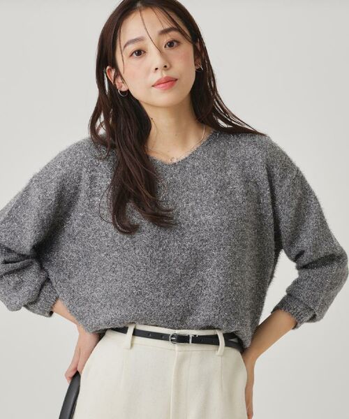 COUP DE CHANCE / クードシャンス ニット・セーター | 【手洗い可】フェザーラメニットトップス | 詳細1