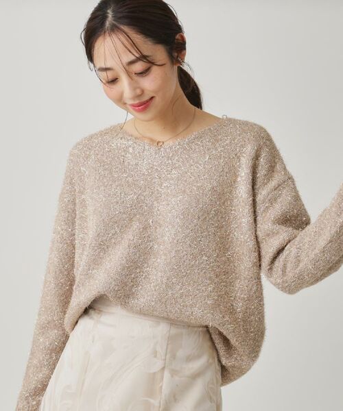 COUP DE CHANCE / クードシャンス ニット・セーター | 【手洗い可】フェザーラメニットトップス | 詳細11