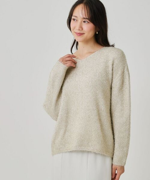 COUP DE CHANCE / クードシャンス ニット・セーター | 【手洗い可】フェザーラメニットトップス | 詳細19