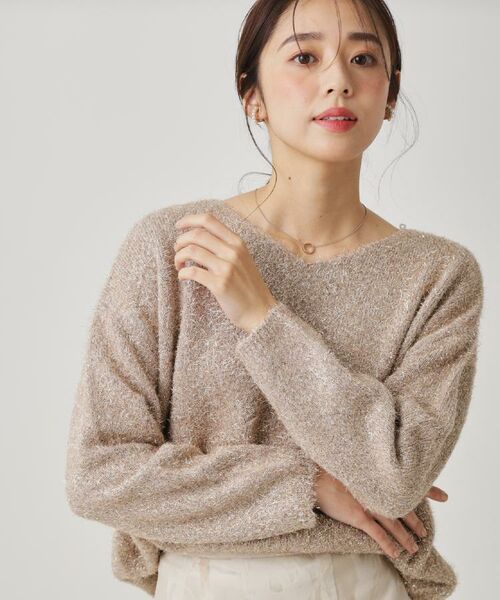 COUP DE CHANCE / クードシャンス ニット・セーター | 【手洗い可】フェザーラメニットトップス | 詳細9