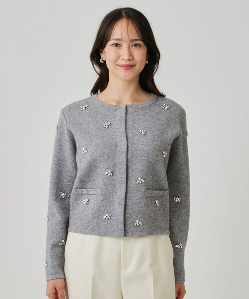 COUP DE CHANCE / クードシャンス カーディガン・ボレロ | 【手洗い可】ビジュー付カーディガン | 詳細23