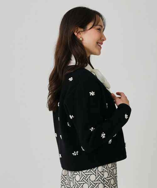 COUP DE CHANCE / クードシャンス カーディガン・ボレロ | 【手洗い可】ビジュー付カーディガン | 詳細9