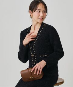 COUP DE CHANCE / クードシャンス カーディガン・ボレロ | 【手洗い可／セットアップ可】チェーンブレード付カーディガン