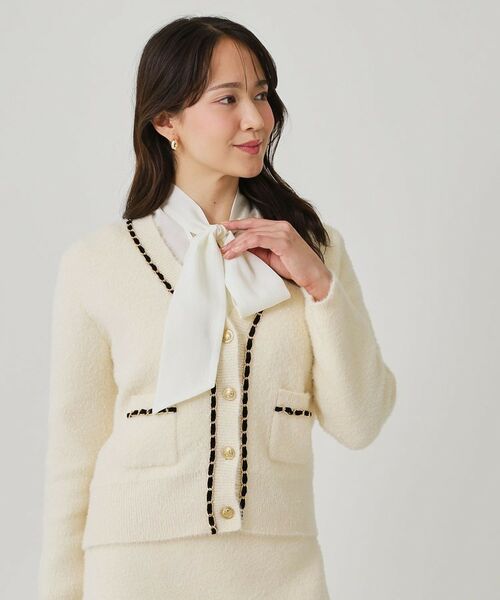 COUP DE CHANCE / クードシャンス カーディガン・ボレロ | 【手洗い可／セットアップ可】チェーンブレード付カーディガン | 詳細2
