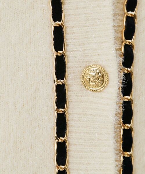 COUP DE CHANCE / クードシャンス カーディガン・ボレロ | 【手洗い可／セットアップ可】チェーンブレード付カーディガン | 詳細4