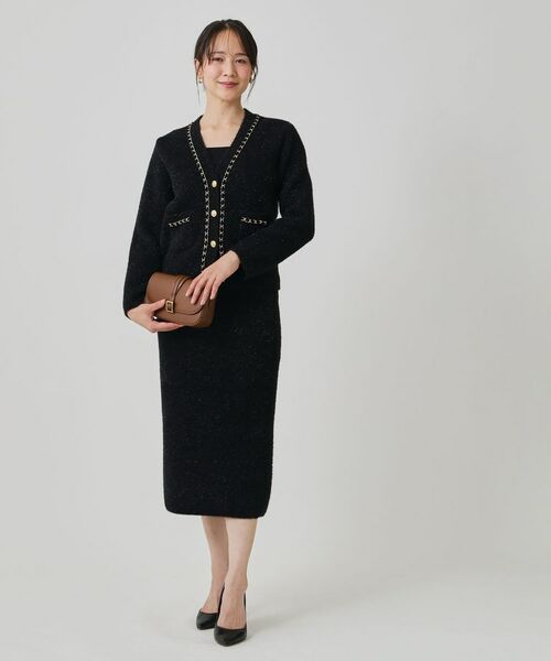 COUP DE CHANCE / クードシャンス カーディガン・ボレロ | 【手洗い可／セットアップ可】チェーンブレード付カーディガン | 詳細7